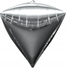 Шар 3D алмаз, фольга,  17"/43*38 см, серебро/Silver (AN)
