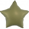 Шар-звезда 18"/46 см, фольга, оливковый матовый/Matte Olive Green (FM)