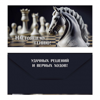 70423 Открытка-конверт "Шахматная доска"