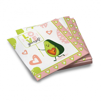 Салфетки "Авокадо. Love", 33х33, 20 шт.