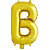 Шар-буква, фольга, золотая, "Буква В", 41 см (Falali)