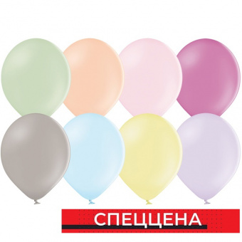 B 085 Шар  10,5"/27 см, пастель, ассорти матовый/macaron (спеццена)