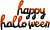 Шары-буквы, фольга, "Хэллоуин/Happy Halloween", черный/оранжевый, 16"/41 см (Falali), инд. уп.(спеццена)