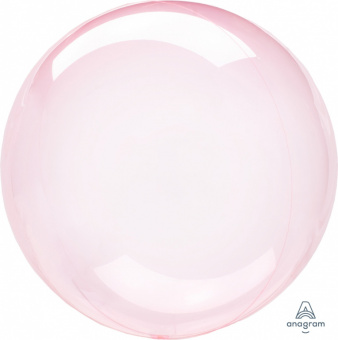 A BUBBLE сфера 18"/46 см, кристалл, розовый темный/Dark Pink (AN), инд. уп (мак. скидка 10%)