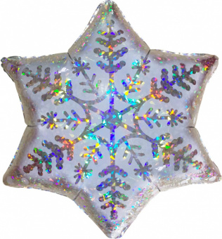 Шар-фигура, фольга,  НГ "Снежинка" (Falali), 18"/46 см 