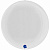 Шар 3D сфера, фольга,  18"/46 см, белый/White (GRABO), инд. уп.