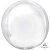 Шар 3D сфера, фольга,  15"/38 см, белый/White (AN)