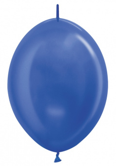 S Шар линколун 12"/30 см, металлик, синий/Royal Blue