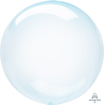 A BUBBLE сфера 18"/46 см, кристалл, синий/Blue (AN), инд. уп (мак. скидка 10%)