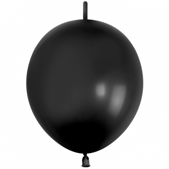 K Шар линколун 12"/30 см, пастель, черный/Black (ТМ 512)