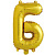 Шар-буква, фольга, золотая, "Буква Б", 41 см (Falali)