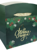 Пакет- коробка подарочный НГ "С Новым годом. Зеленая веточка", 22,5*20*13,5 см