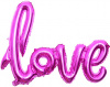 Шар-фигура, фольга, надпись "Love", фуксия, 41"/104 см (Falali) 