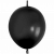K Шар линколун 12"/30 см, пастель, черный/Black (ТМ 512)