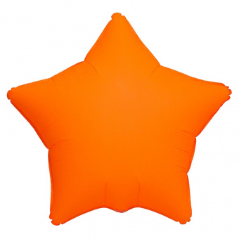Шар-звезда 18"/46 см, неон, оранжевый/Orange (Веселая затея), инд. уп.