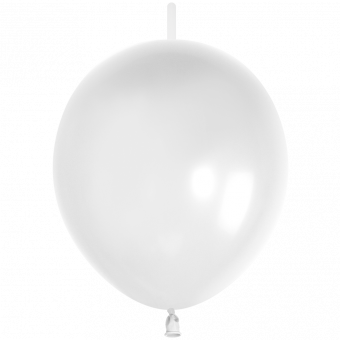 K Шар линколун 12"/30 см, пастель, белый/White (ТМ 512)