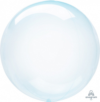 A BUBBLE сфера 18"/46 см, кристалл, синий/Blue (AN), инд. уп (мак. скидка 10%)