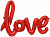 Шар-фигура, фольга, надпись "Love", красный, 22"/56 см (Falali), инд. уп.